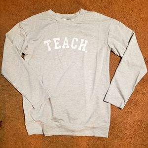 Long sleeve pull over TEACH shirt